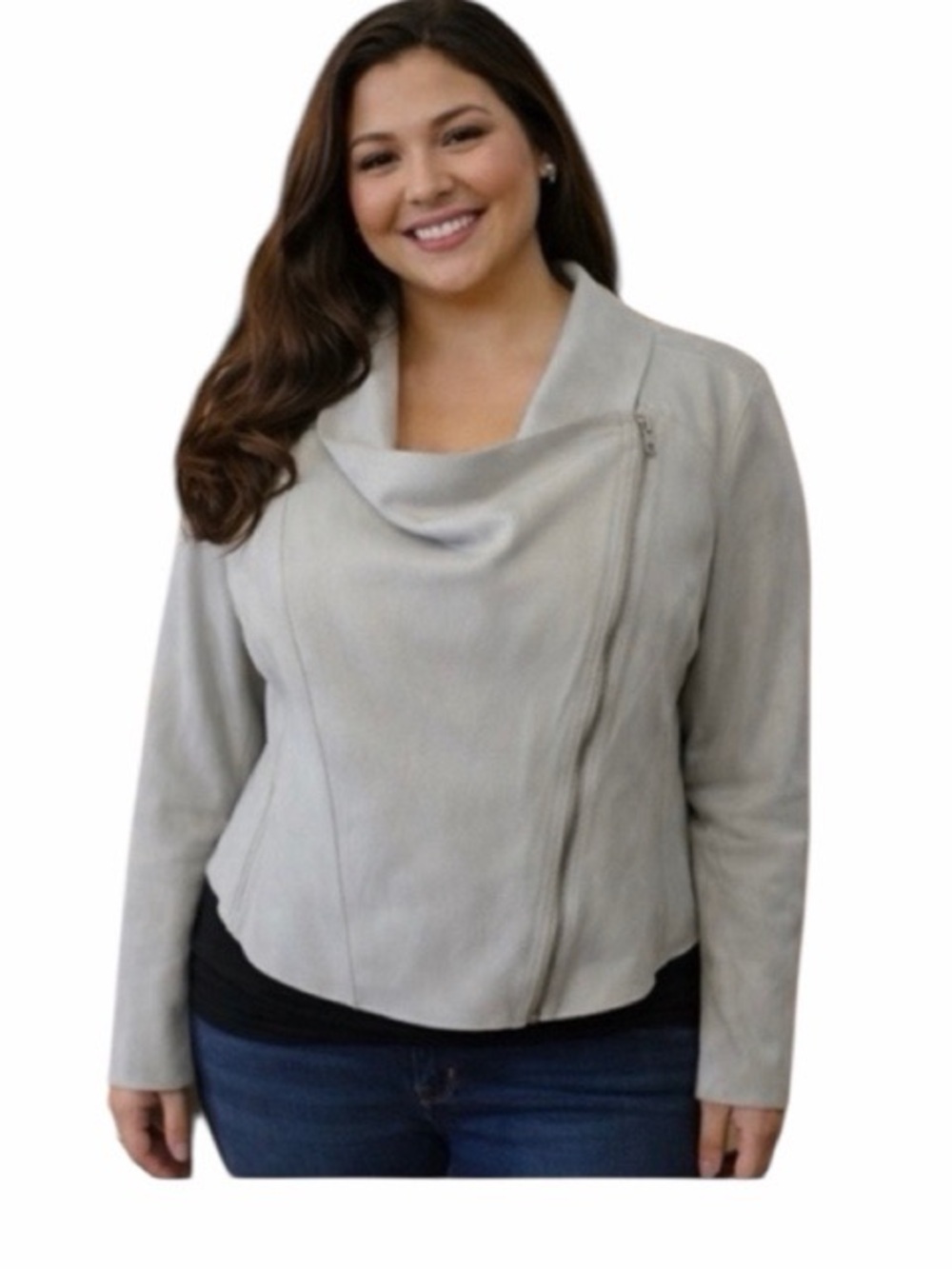 Blank NYC Lightweight Faux Suede Moto Jacket